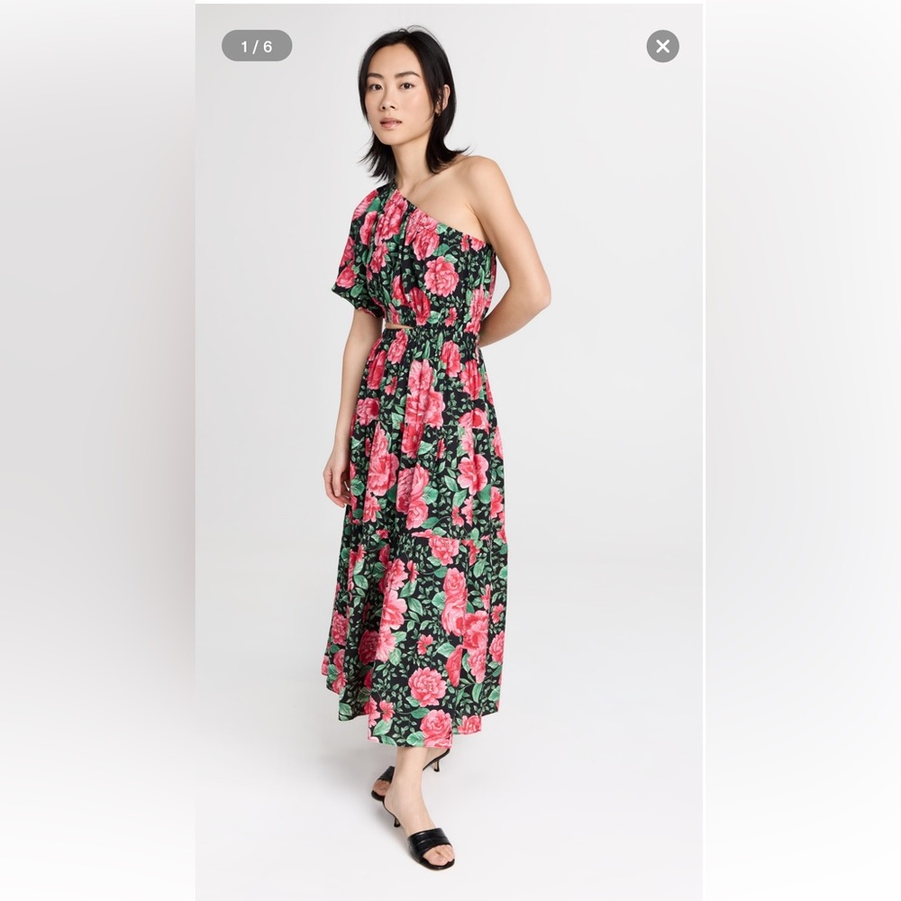 Brand new, never worn. Moon River - floral print with light-green tones dress.